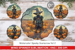 Wind Spinner Watercolor Scarecrow Product Image 1