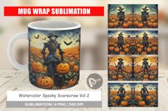 Mug Wrap Design Watercolor Scarecrow Product Image 1