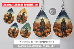 Earring Teardrop Watercolor Scarecrow Product Image 1