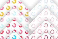 Watercolor Spots n Hearts Seamless Patterned Papers JPG PNG