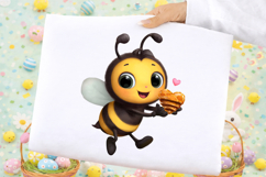 Watercolor Spring Bee Clipart Product Image 2