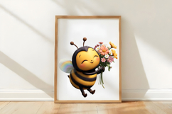 Watercolor Spring Bee Clipart Product Image 3