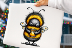 Watercolor Spring Bees Clipart - Spring Bees Png Product Image 2