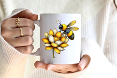 Watercolor Spring Bees Clipart Product Image 3