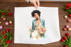 Watercolor Spring Black Girls Clipart Product Image 2