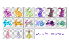 Watercolor Spring Bunnies - 15 Variations Product Image 2