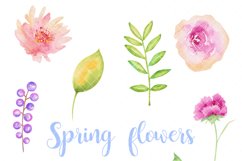 Watercolor floral clipart, spring sublimation designs Product Image 2