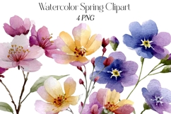 Watercolor Spring Clipart Product Image 1