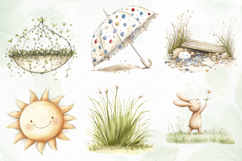 Watercolor Spring Clipart Sublimation Product Image 9