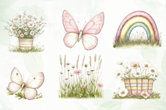 Watercolor Spring Clipart Sublimation Product Image 7