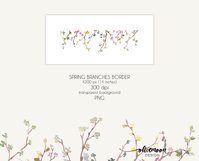 Watercolor Spring Clipart Easter Clip Art Spring Branches Product Image 4