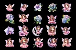 Magical Nature Playful Fairy and Flowers clipart Product Image 3