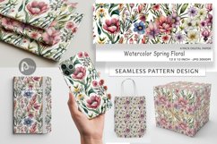 Digital Paper Watercolor Spring Floral Product Image 1