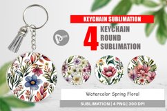 Keychain Watercolor Spring Floral Product Image 1