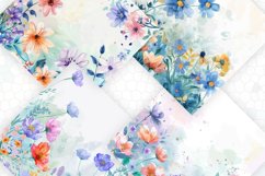 Watercolor Spring Floral Background Product Image 4