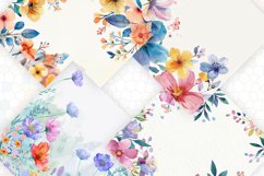 Watercolor Spring Floral Background Product Image 2