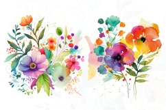 Watercolor Spring Floral Clipart Product Image 2