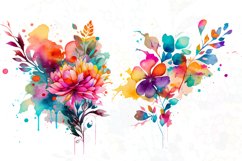 Watercolor Spring Floral Clipart Product Image 3