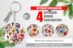 Keychain Watercolor Spring Floral Product Image 1