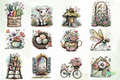 Watercolor Spring Florals Clipart Product Image 9