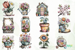 Watercolor Spring Florals Clipart Product Image 7