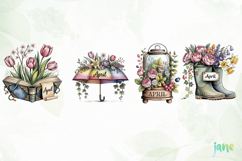 Watercolor Spring Florals Clipart Product Image 6