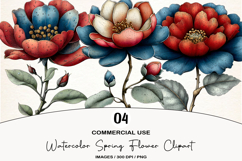Watercolor Spring Flower Clipart Product Image 1