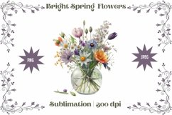 Spring bouquet - Flower bouquet - Flower Sublimation Product Image 1