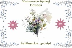Spring bouquet - Flower bouquet - Flower Sublimation Product Image 1