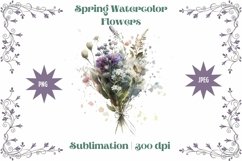 Spring bouquet - Flower bouquet - Flower Sublimation Product Image 1