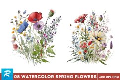 Spring Meadow,wildflower bouquet,meadow floral,wildflower clipart,watercolor flowers,spring time blooms,botanical floral,Rustic PNG Bundle,Wedding Clipart,Birthday Invitation,Elegant Clip art,Commercial Use,Sublimation designWatercolor Spring,Flowers Back