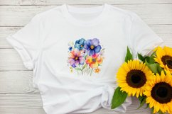 Watercolor Spring Flowers Background Product Image 2