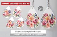 Earring Teardrop Spring Flowers Bouquet Product Image 1