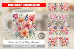 Mug Wrap Design Spring Flowers Bouquet Product Image 1