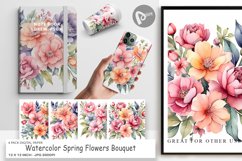 Digital Paper Spring Flowers Bouquet Product Image 1