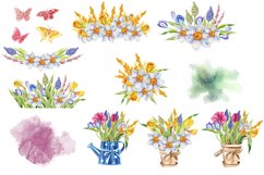 Watercolor Spring Flowers Bouquet Product Image 2