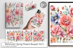 Digital Paper Spring Flowers Bouquet Product Image 1