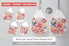 Earring Teardrop Spring Flowers Bouquet Product Image 1