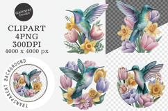 Watercolor spring flowers clipart - Spring flowers Png Product Image 1