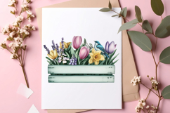 Watercolor spring flowers clipart - spring flowers Png Product Image 3