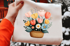 Watercolor Spring Flowers Clipart Product Image 2