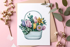 Watercolor spring flowers clipart - spring flowers Png Product Image 3