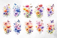 Watercolor Spring Flowers Clipart Product Image 3