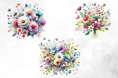 Watercolor Spring Flowers Clipart Product Image 2