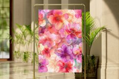 Watercolor Spring Flowers Digital Paper Bundle Product Image 4