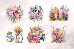 Watercolor Spring Flowers Sublimation Product Image 2