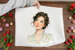Watercolor Spring Girl Clipart Product Image 2