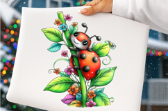 Watercolor Spring Ladybug Clipart - Spring Ladybug Png Product Image 2