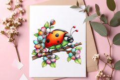 Watercolor Spring Ladybug Clipart - Spring Ladybug Png Product Image 3