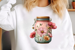 Watercolor Spring Mason Jar Clipart Product Image 2